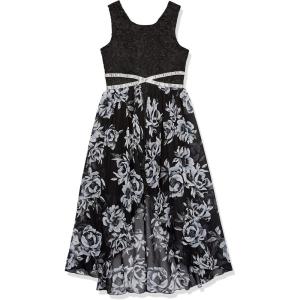 imageSpeechless Girls Sleeveless Maxi High Low Sparkly Party DressBlackGrey