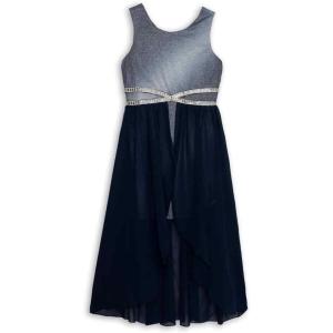 imageSpeechless Girls Sleeveless Maxi High Low Sparkly Party DressNavy