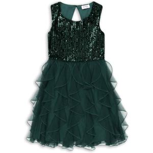 imageSpeechless Girls Sleeveless Sequin Bodice Party DressHunter Green