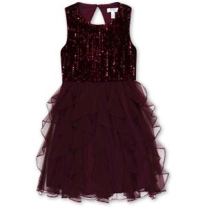 imageSpeechless Girls Sleeveless Sequin Bodice Party DressWine