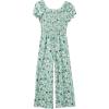 imageSpeechless Girls Wide Leg Smocked Bodice Cropped JumpsuitOlive