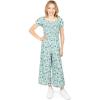 imageSpeechless Girls Wide Leg Smocked Bodice Cropped JumpsuitOlive