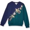 imageSpeechless Girls Fashion Crew Neck SweatshirtBlueGreen