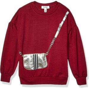 imageSpeechless Girls Fashion Crew Neck SweatshirtBurgundy
