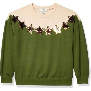 imageSpeechless Girls Fashion Crew Neck SweatshirtIvoryGreen