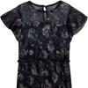 imageSpeechless Girls Flutter Sleeve Plisse Party DressNavy