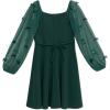 imageSpeechless Girls Long Sleeve Scuba Crepe Skater Party DressHunter