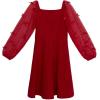 imageSpeechless Girls Long Sleeve Scuba Crepe Skater Party DressRed