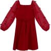 imageSpeechless Girls Long Sleeve Scuba Crepe Skater Party DressRed