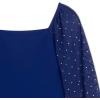 imageSpeechless Girls Scuba Crepe Party Dress with Long Sheer Dew Drop SleevesRoyal Blue