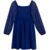 imageSpeechless Girls Scuba Crepe Party Dress with Long Sheer Dew Drop SleevesRoyal Blue
