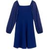 imageSpeechless Girls Scuba Crepe Party Dress with Long Sheer Dew Drop SleevesRoyal Blue