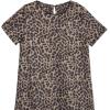 imageSpeechless Girls Short Sleeve Animal Print Faux Suede DressBrownBlack Leo