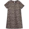 imageSpeechless Girls Short Sleeve Animal Print Faux Suede DressBrownBlack Leo