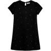 imageSpeechless Girls Short Sleeve Rhinestone Accent Faux Suede Party Dress for TweensBlack
