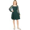 imageSpeechless Girls Long Sleeve Scuba Crepe Skater Party DressHunter