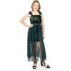 imageSpeechless Girls Sequin Maxi Party Dress with Chiffon WalkThrough SkirtHunter Green