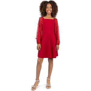 imageSpeechless Girls Long Sleeve Scuba Crepe Skater Party DressRed