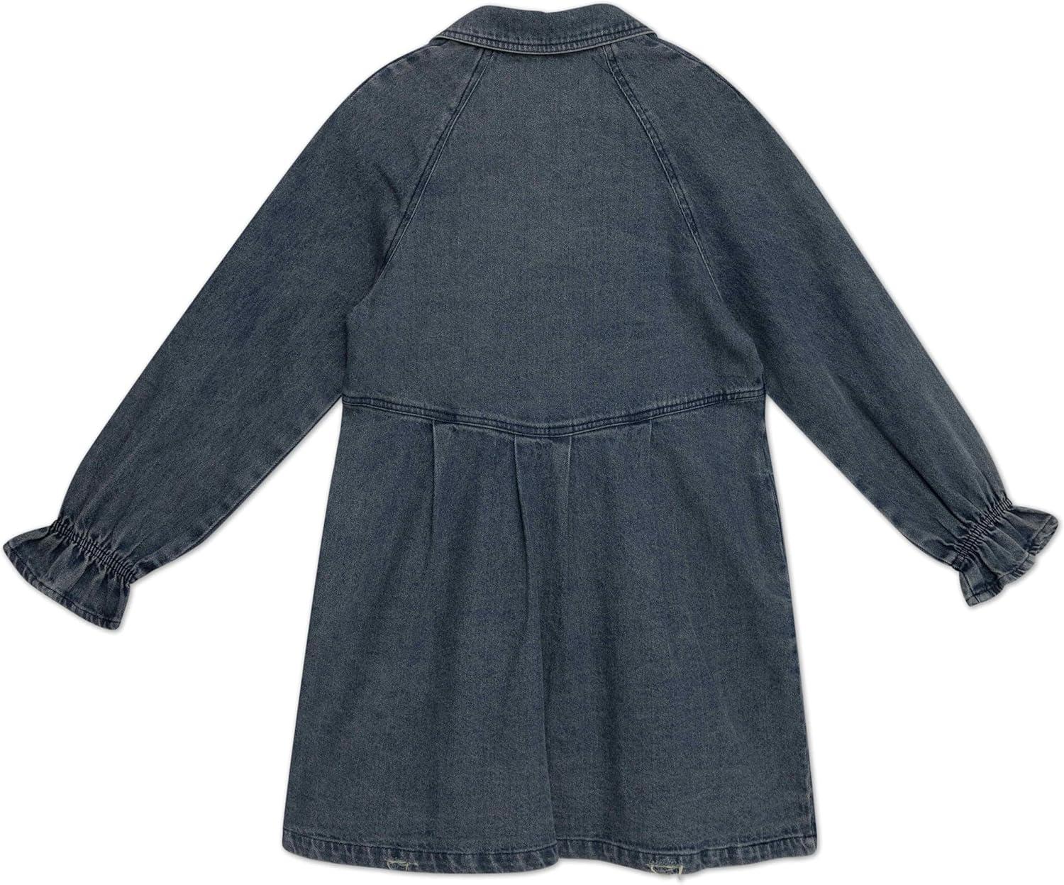 imageSpeechless Girls Button Front Long Sleeve Shirt DressDenim