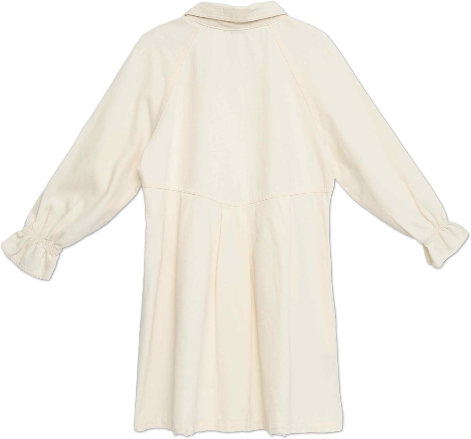 imageSpeechless Girls Button Front Long Sleeve Shirt DressStone