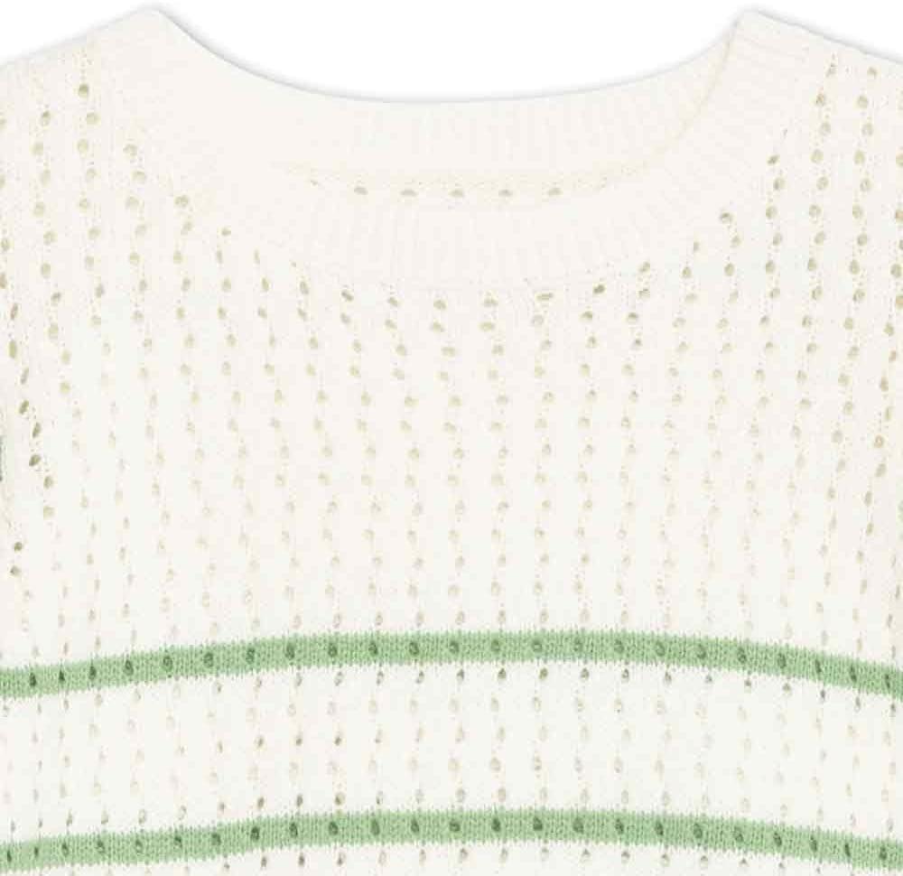 imageSpeechless Girls Flutter Sleeve Crochet Knit TopIvorySage