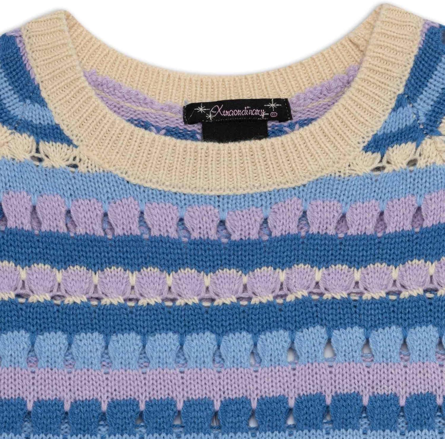 imageSpeechless Girls Short Sleeve Crochet TopPeriwinkleLavender