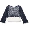 imageSpeechless Baby Girls 2Piece Long Sleeve Crochet Sweater with TankNavy