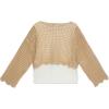 imageSpeechless Baby Girls 2Piece Long Sleeve Crochet Sweater with TankTan