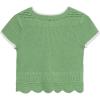 imageSpeechless Girls Short Sleeve Scalloped Edge Crochet TopSage