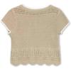 imageSpeechless Girls Short Sleeve Scalloped Edge Crochet TopTan