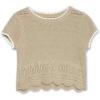 imageSpeechless Girls Short Sleeve Scalloped Edge Crochet TopTan