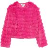 imageSpeechless Girls Open Front Shaggy JacketFuchsia