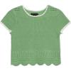 imageSpeechless Girls Short Sleeve Scalloped Edge Crochet TopSage