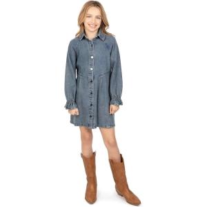 imageSpeechless Girls Button Front Long Sleeve Shirt DressDenim
