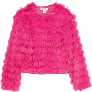 imageSpeechless Girls Open Front Shaggy JacketFuchsia