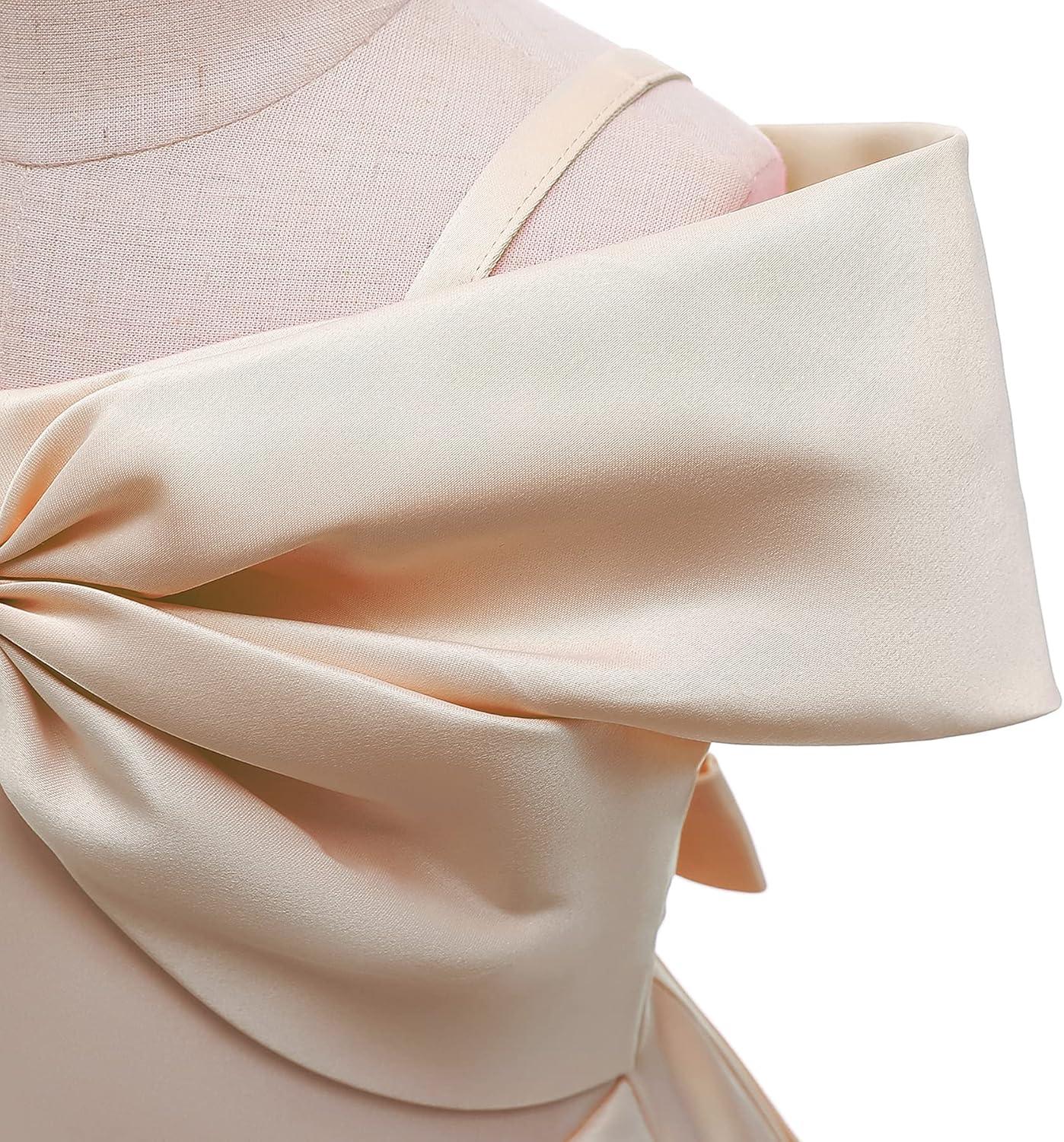 imageUhnice Flower Girl Formal Dress Off Shoulder Bowknot Wedding Ball GownChampagne