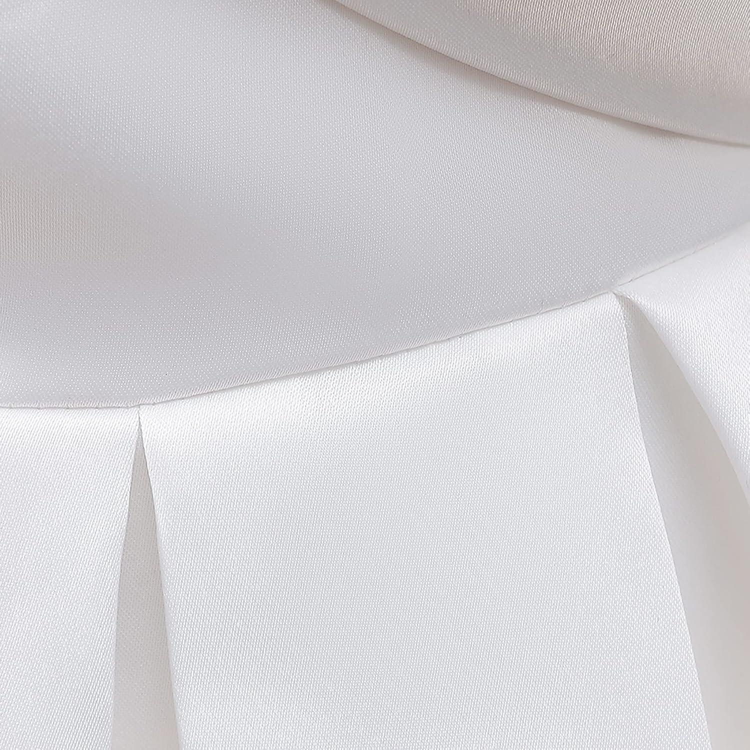 imageUhnice Flower Girl Formal Dress Off Shoulder Bowknot Wedding Ball GownWhite