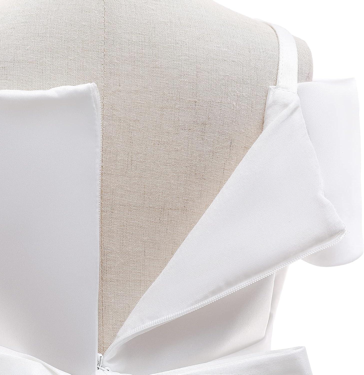 imageUhnice Flower Girl Formal Dress Off Shoulder Bowknot Wedding Ball GownWhite