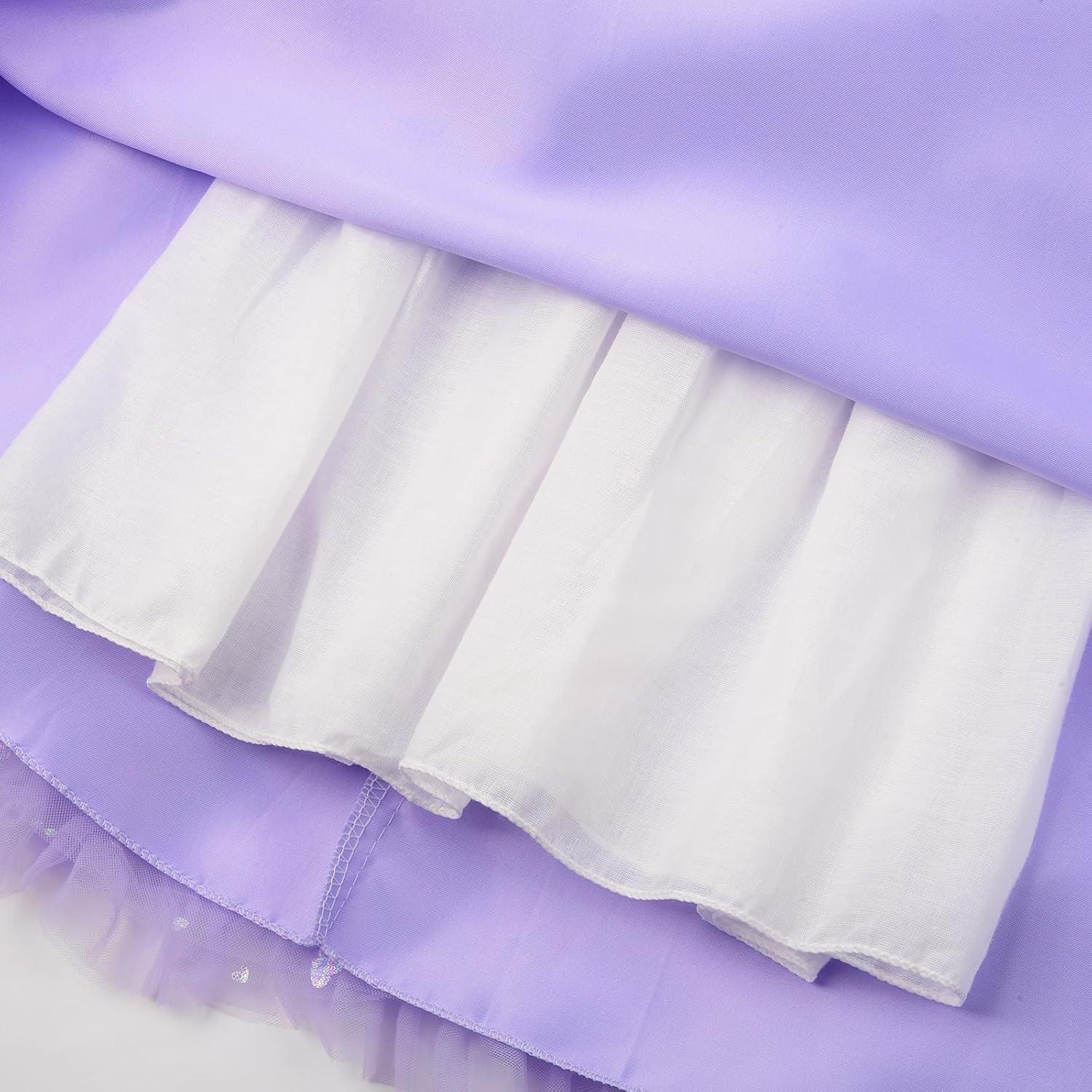 imageUhnice Flower Girls One Shoulder Dress Bowknot Tulle Skirt for Wedding Party PageantPurple