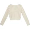 imageSpeechless Girls Long Sleeve Cardigan SweaterCream