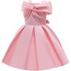 imageUhnice Flower Girl Formal Dress Off Shoulder Bowknot Wedding Ball GownPink