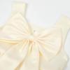imageUhnice Flower Girl Satin Dress Sleeveless Dresses with Detachable Bow for Wedding PartyCream