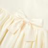 imageUhnice Flower Girl Satin Dress Sleeveless Dresses with Detachable Bow for Wedding PartyCream