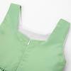 imageUhnice Flower Girl Satin Dress Sleeveless Dresses with Detachable Bow for Wedding PartyGreen