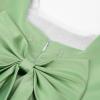 imageUhnice Flower Girl Satin Dress Sleeveless Dresses with Detachable Bow for Wedding PartyGreen