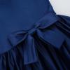 imageUhnice Flower Girl Satin Dress Sleeveless Dresses with Detachable Bow for Wedding PartyNavy Blue