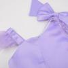 imageUhnice Flower Girls One Shoulder Dress Bowknot Tulle Skirt for Wedding Party PageantPurple