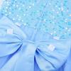 imageUhnice Girls Sequin Tulle Flower Girl Dress with Detachable Bow for Wedding Birthday PartySky Blue