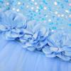 imageUhnice Girls Sequin Tulle Flower Girl Dress with Detachable Bow for Wedding Birthday PartySky Blue