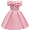 imageUhnice Flower Girl Formal Dress Off Shoulder Bowknot Wedding Ball GownPink